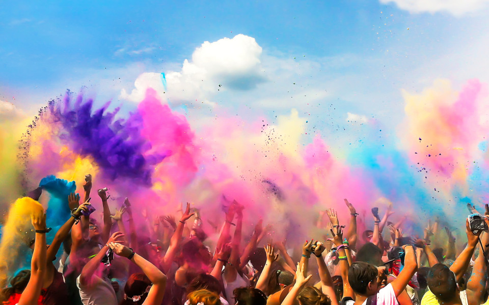 Holi Festival der Farben in Indien